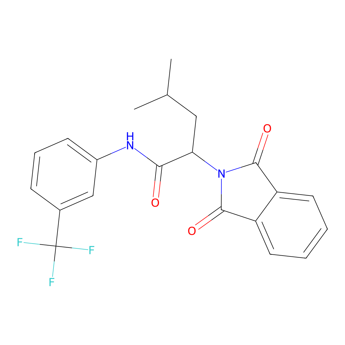 2-(1,3-Dioxo-1,3-dihydro-isoindol-2-yl)-4-methyl-pentanoic acid (3-trifluorometh molecular structure, CAS 303795-24-6