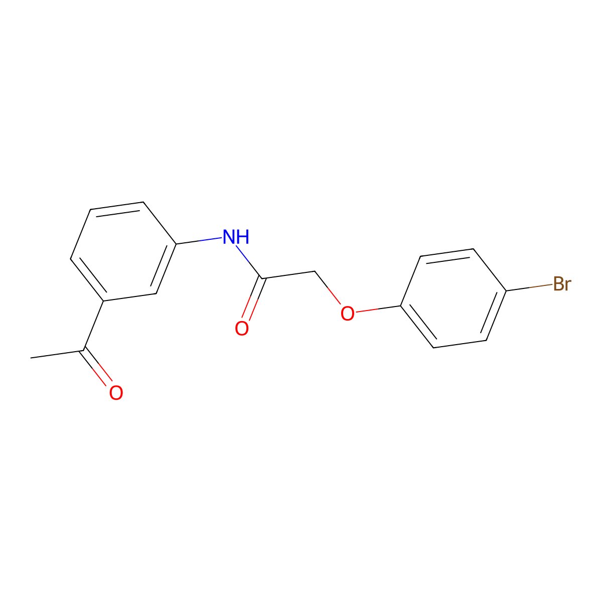 N-(3-acetylphenyl)-2-(4-bromophenoxy)acetamide molecular structure, CAS 303795-29-1