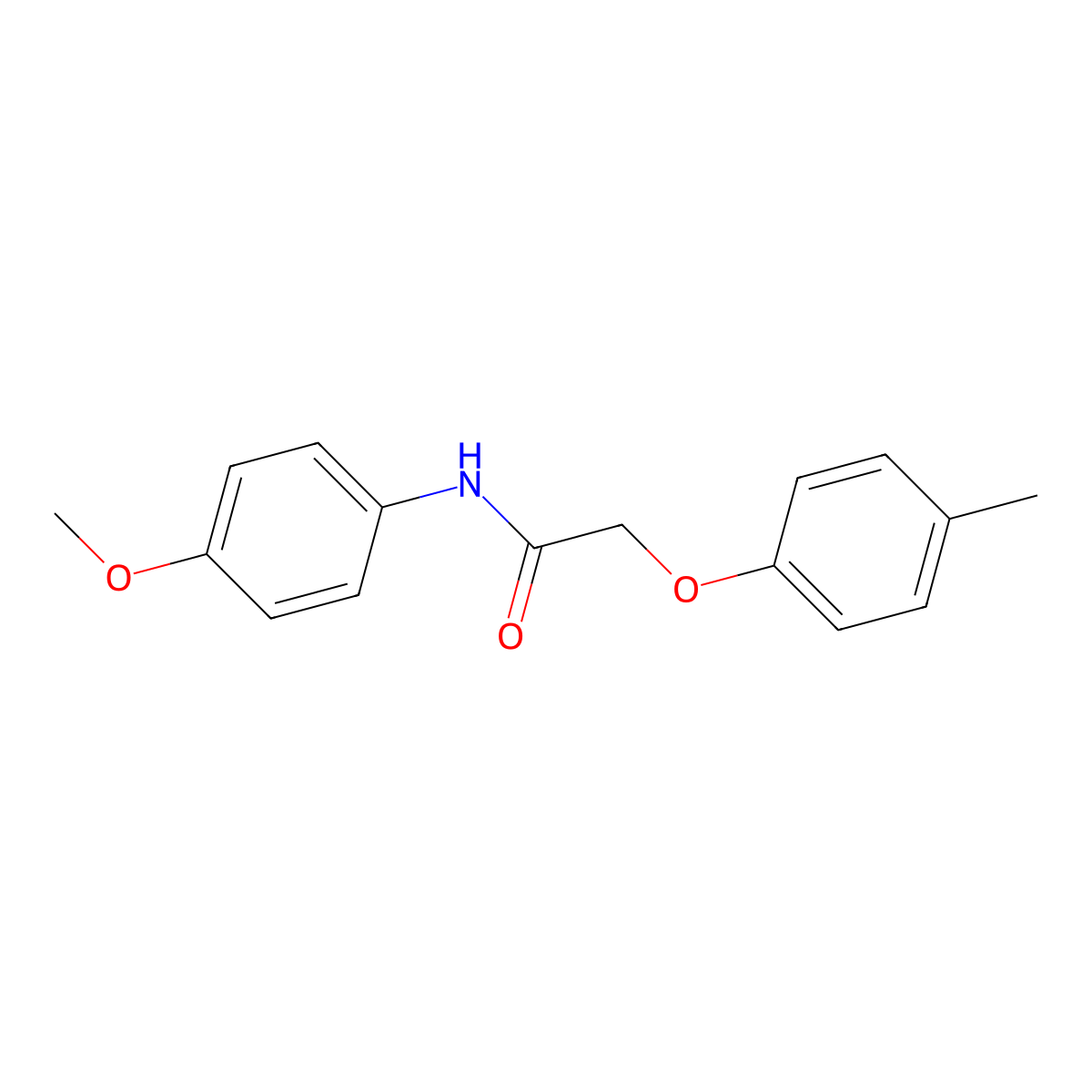 N-(4-methoxyphenyl)-2-(4-methylphenoxy)acetamide molecular structure, CAS 303795-61-1