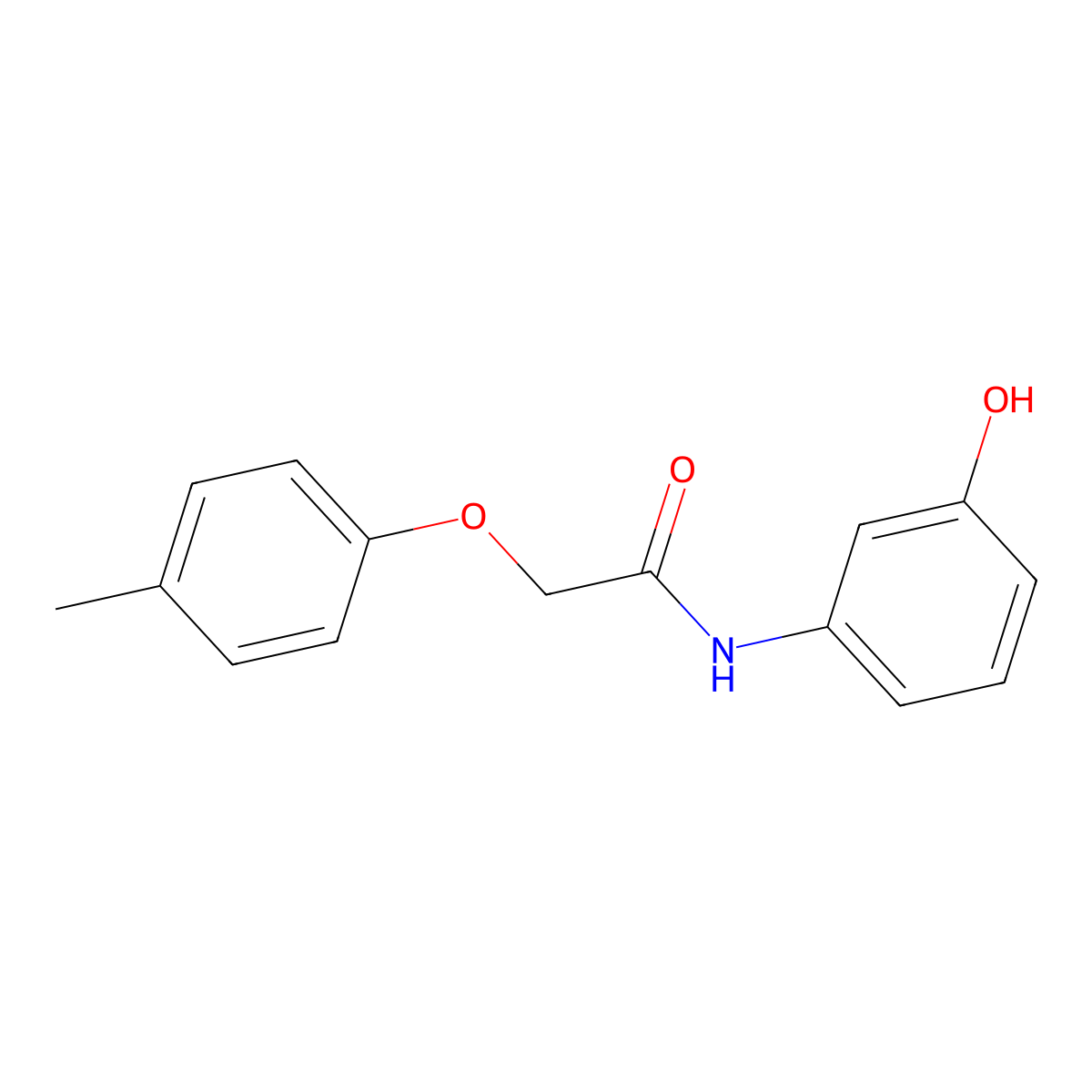 N-(3-hydroxyphenyl)-2-(4-methylphenoxy)acetamide molecular structure, CAS 303795-63-3