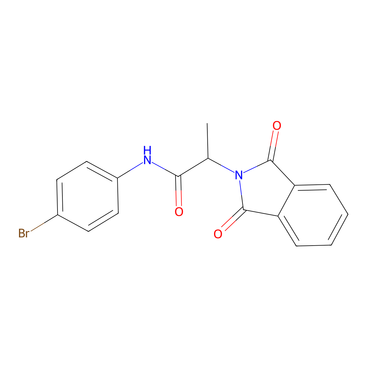 N-(4-bromophenyl)-2-(1,3-dioxo-2,3-dihydro-1H-isoindol-2-yl)propanamide molecular structure, CAS 303795-75-7