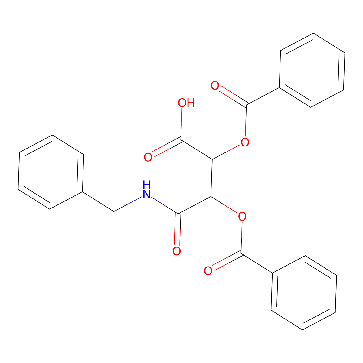 2,3-diphenylcarbonyloxy-3-[N-benzylcarbamoyl]propanoic acid molecular structure, CAS 303795-92-8