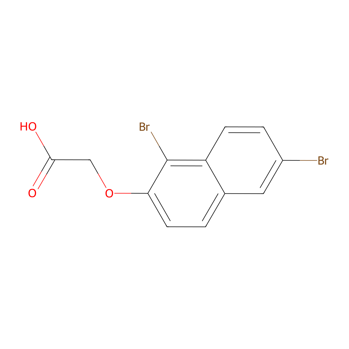 2-(1,6-Dibromo-2-naphthyloxy)acetic acid molecular structure, CAS 303795-96-2