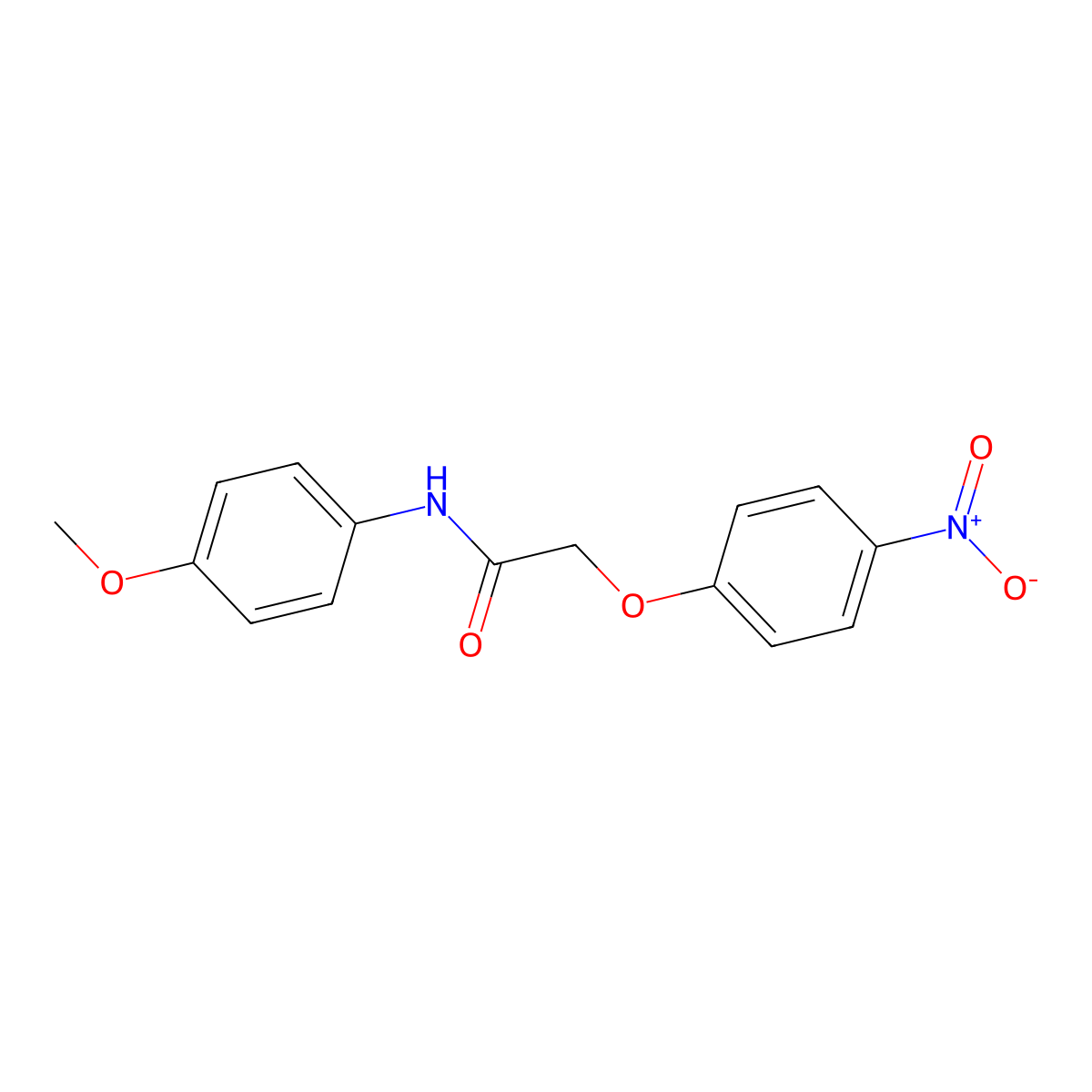 N-(4-methoxyphenyl)-2-(4-nitrophenoxy)acetamide molecular structure, CAS 303795-97-3