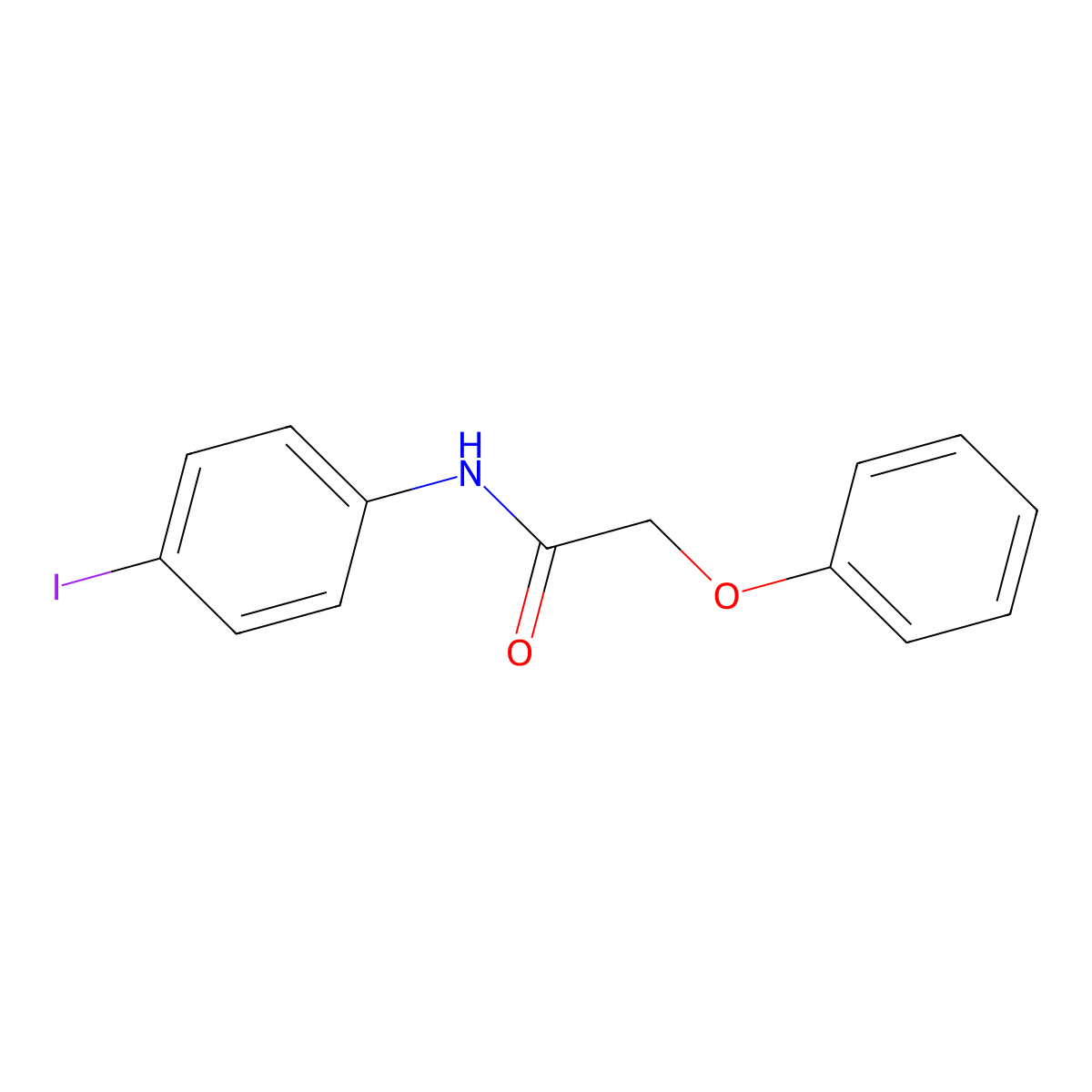 N-(4-iodophenyl)-2-phenoxyacetamide molecular structure, CAS 303795-99-5