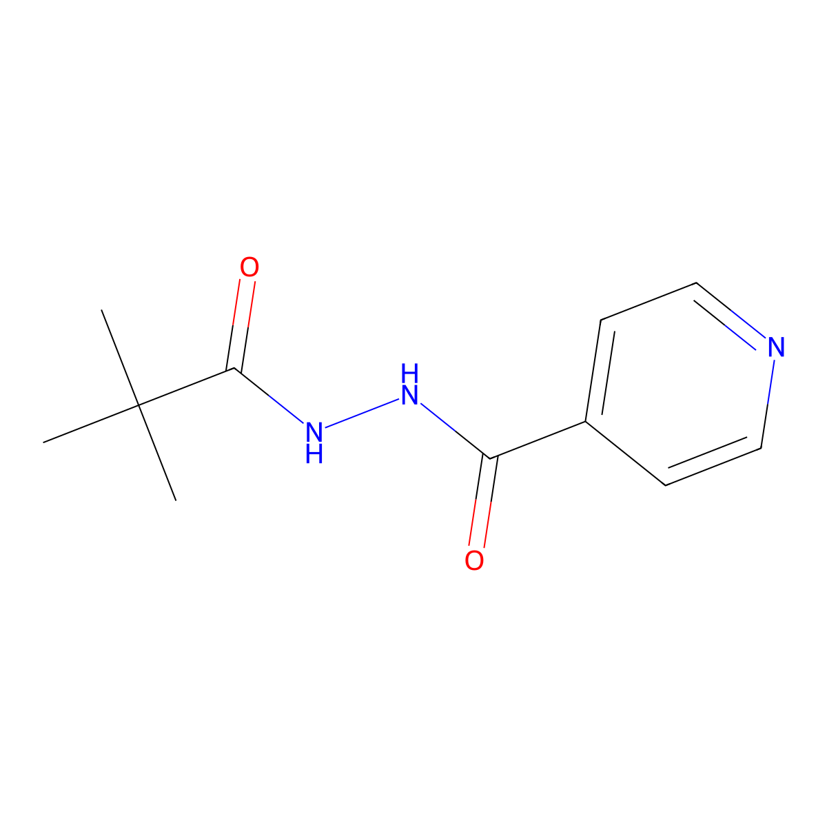 N'-(2,2-dimethylpropanoyl)pyridine-4-carbohydrazide molecular structure, CAS 303796-04-5