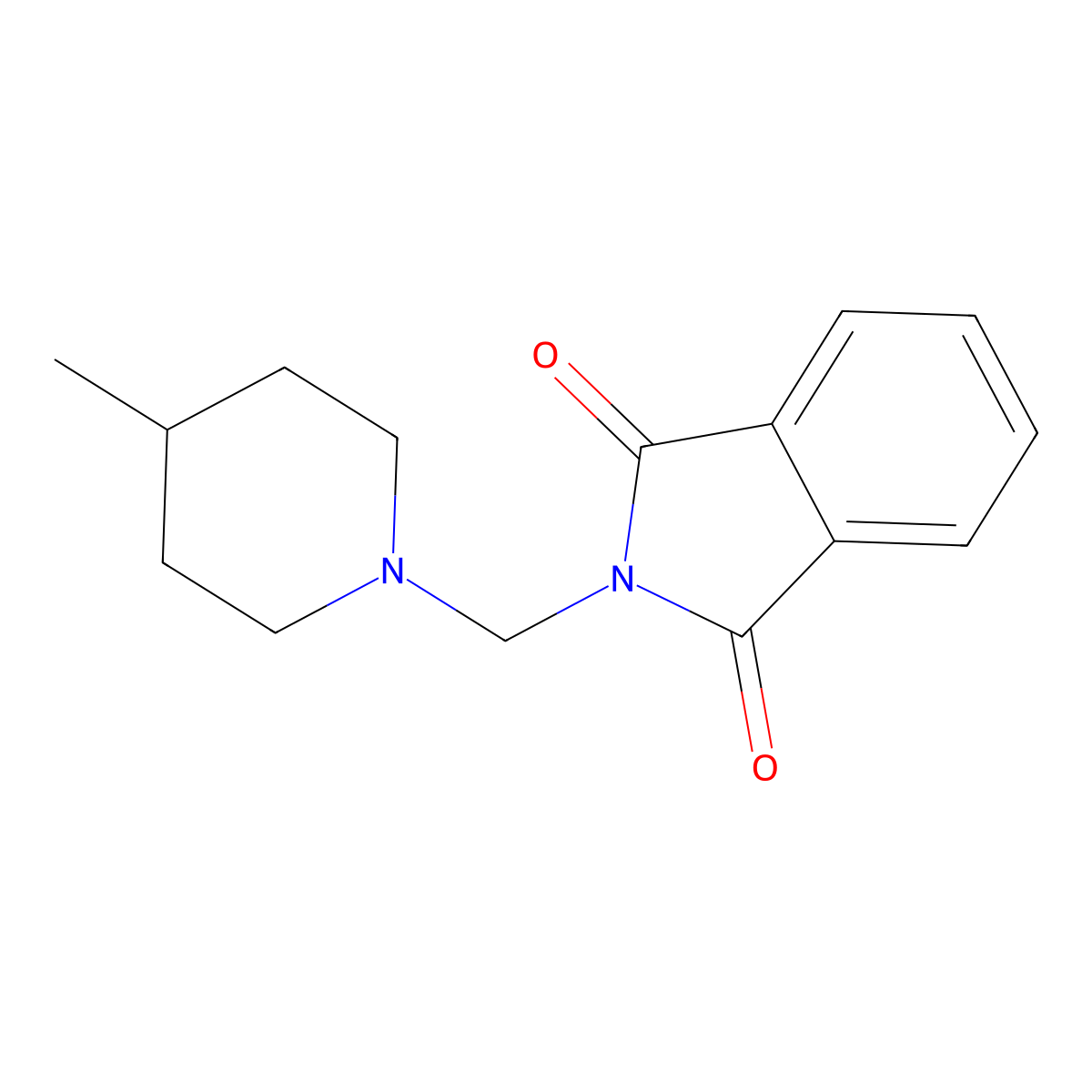 2-[(4-methyl-1-piperidinyl)methyl]-1H-isoindole-1,3(2H)-dione molecular structure, CAS 303796-06-7