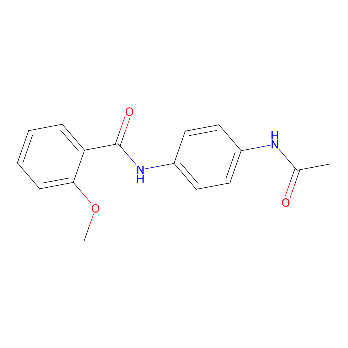 N-(4-acetamidophenyl)-2-methoxybenzamide molecular structure, CAS 303796-26-1
