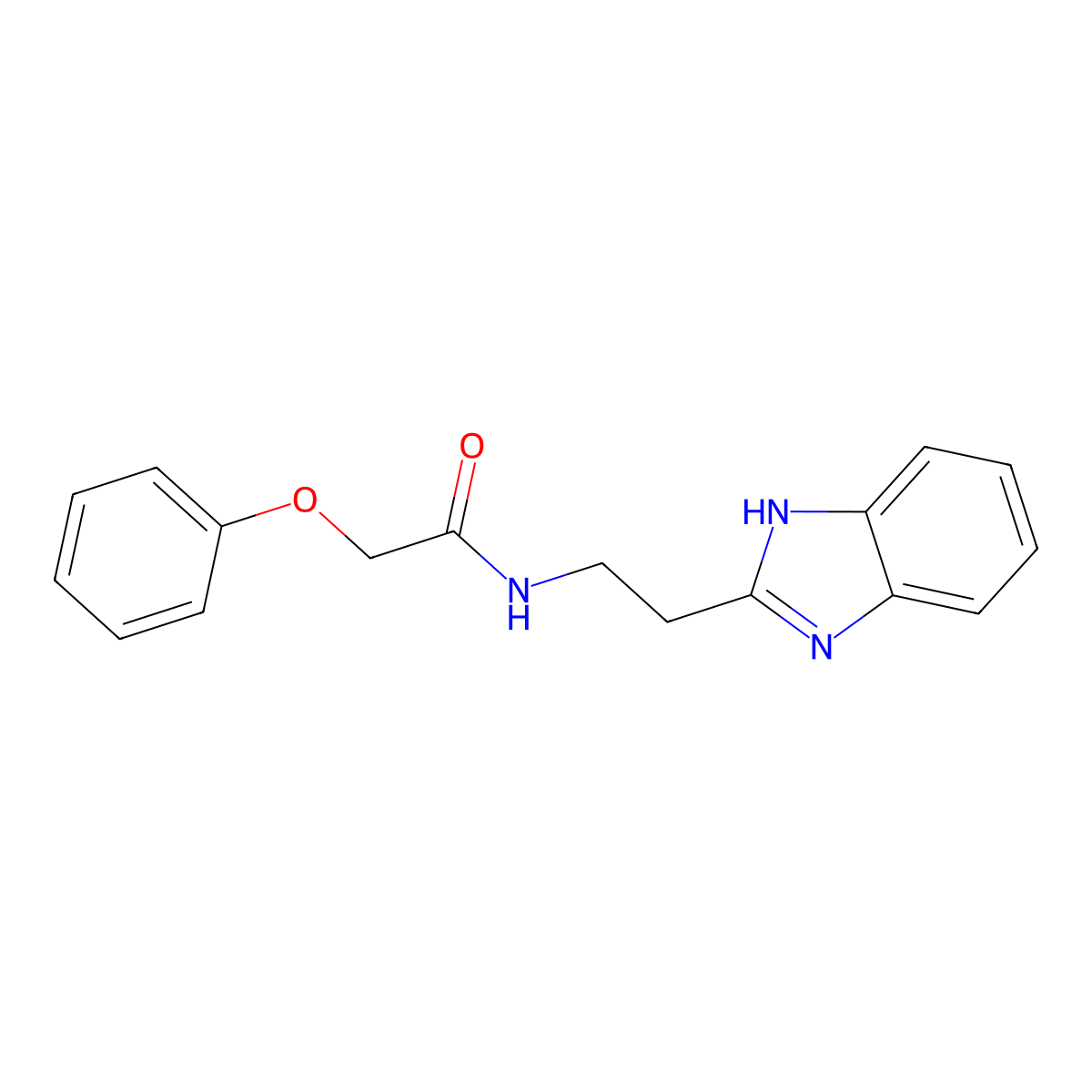 N-[2-(1H-benzimidazol-2-yl)ethyl]-2-phenoxyacetamide molecular structure, CAS 303796-27-2