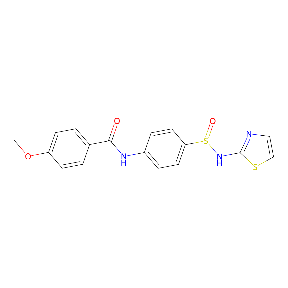 4-Methoxy-N-[4-(thiazol-2-ylsulfinamoyl)-phenyl]-benzamide molecular structure, CAS 303796-29-4