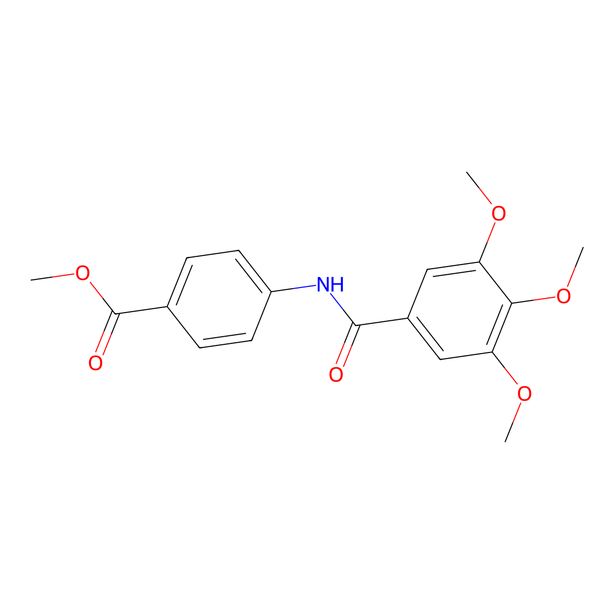 Methyl 4-[(3,4,5-trimethoxybenzoyl)amino]benzoate molecular structure, CAS 303796-30-7