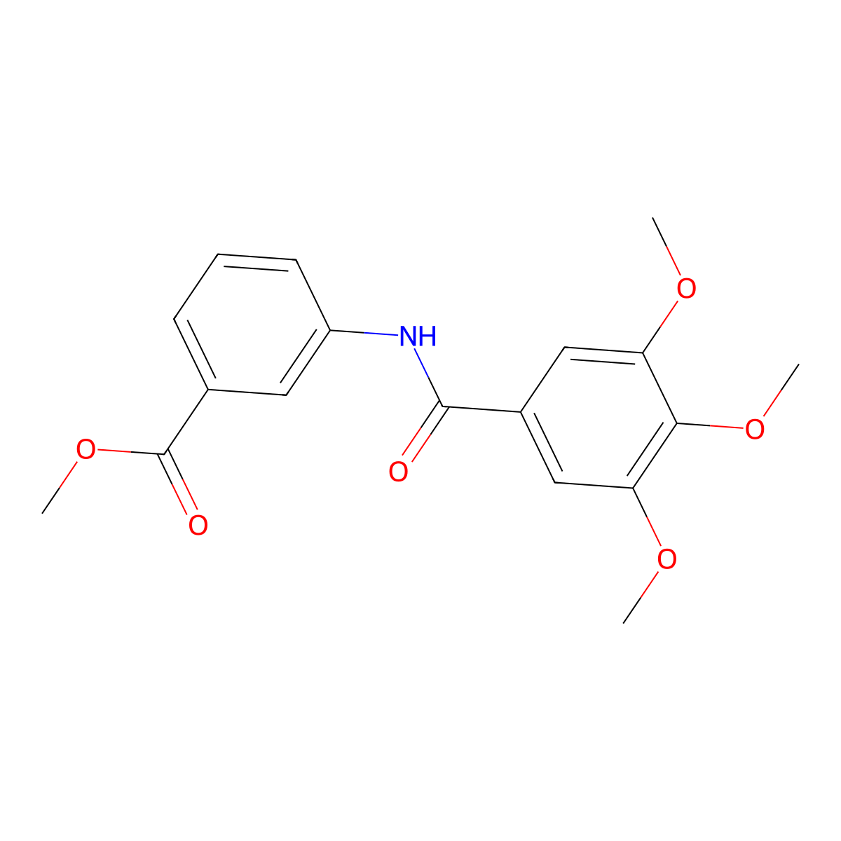 Methyl 3-[(3,4,5-trimethoxybenzoyl)amino]benzoate molecular structure, CAS 303796-31-8