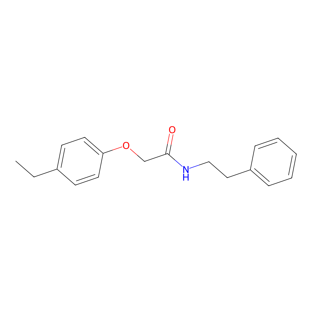 2-(4-ethylphenoxy)-N-(2-phenylethyl)acetamide molecular structure, CAS 303796-42-1