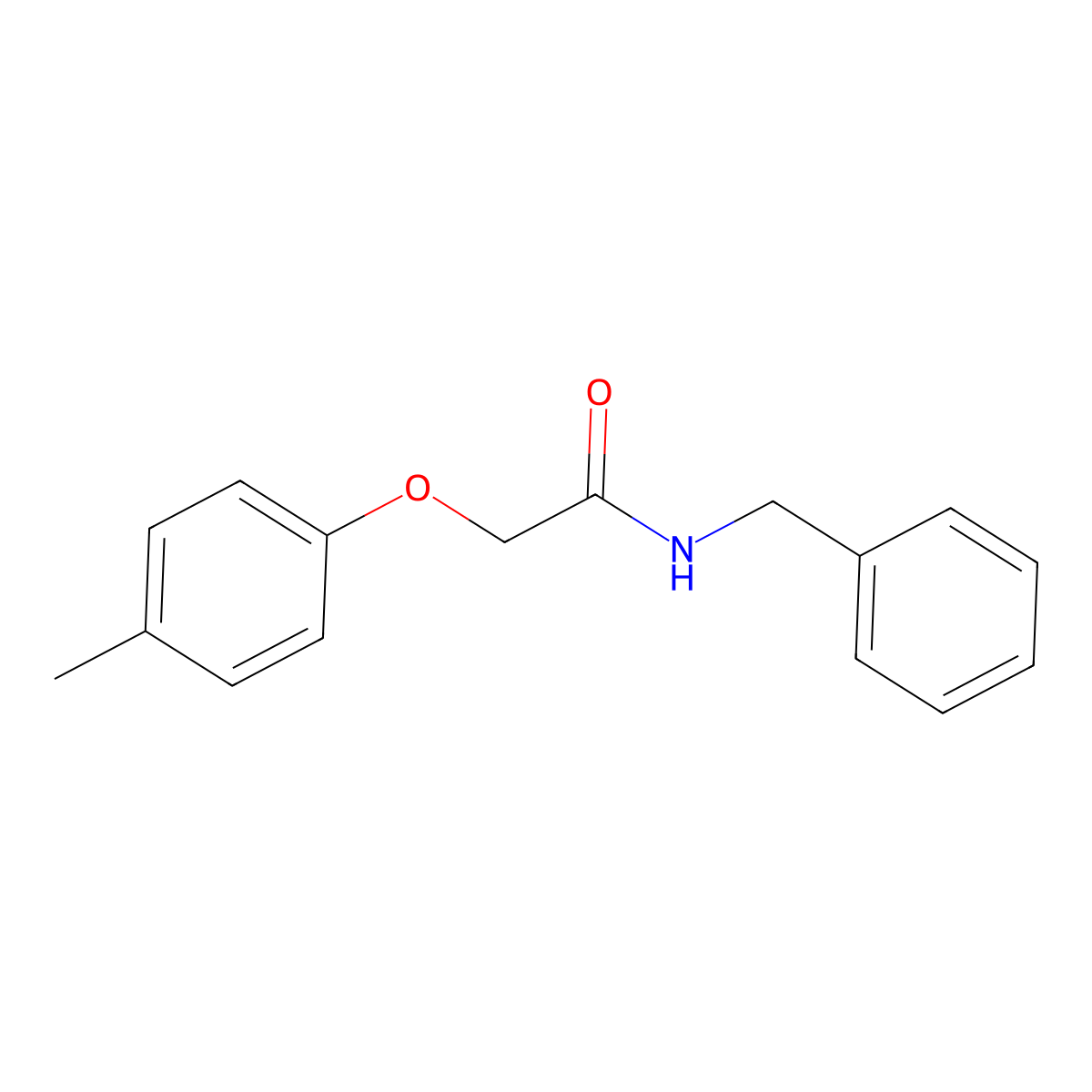 N-benzyl-2-(4-methylphenoxy)acetamide molecular structure, CAS 303796-44-3