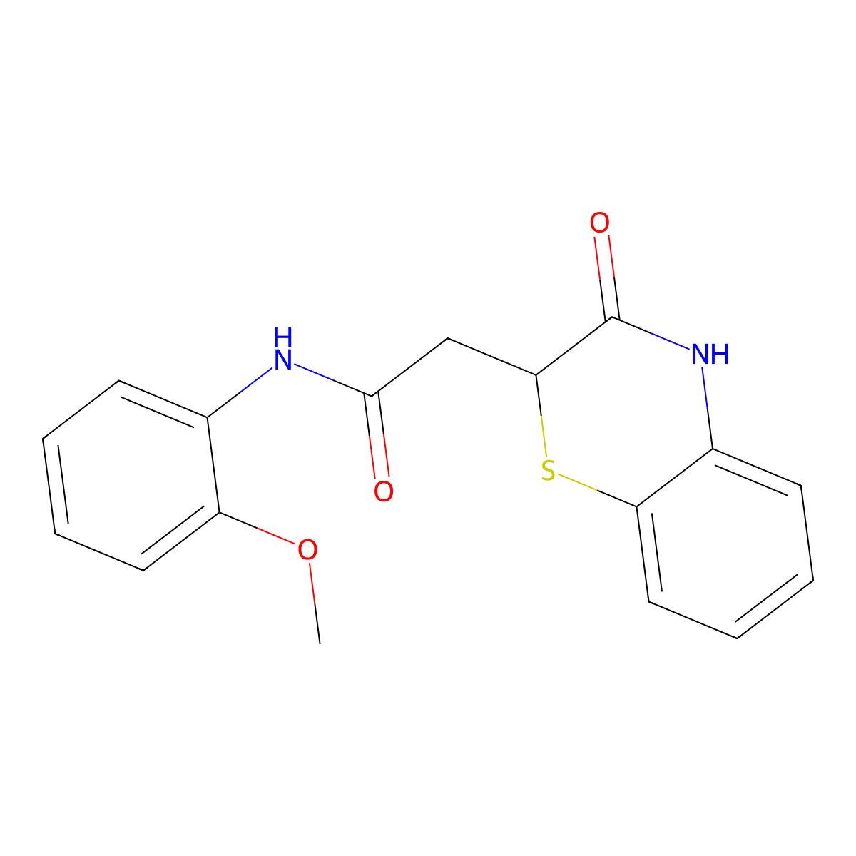 N-(2-methoxyphenyl)-2-(3-oxo-3,4-dihydro-2H-1,4-benzothiazin-2-yl)acetamide molecular structure, CAS 303796-68-1