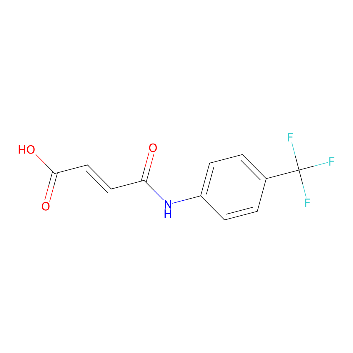 (2E)-3-{[4-(Trifluoromethyl)phenyl]carbamoyl}prop-2-enoic acid molecular structure, CAS 303796-70-5