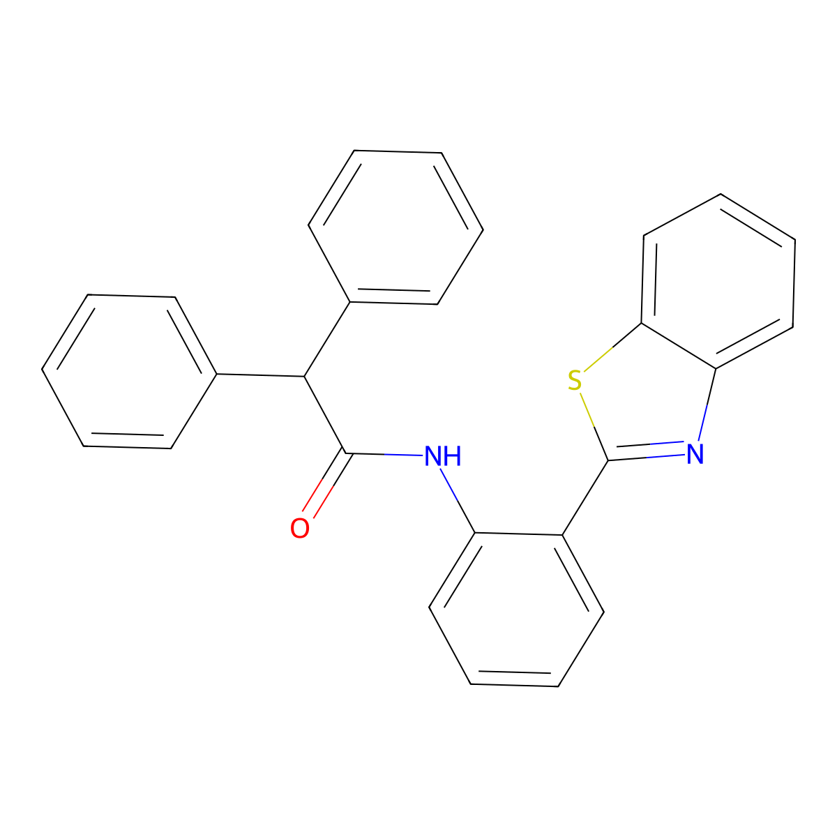 N-[2-(1,3-benzothiazol-2-yl)phenyl]-2,2-diphenylacetamide molecular structure, CAS 303796-71-6