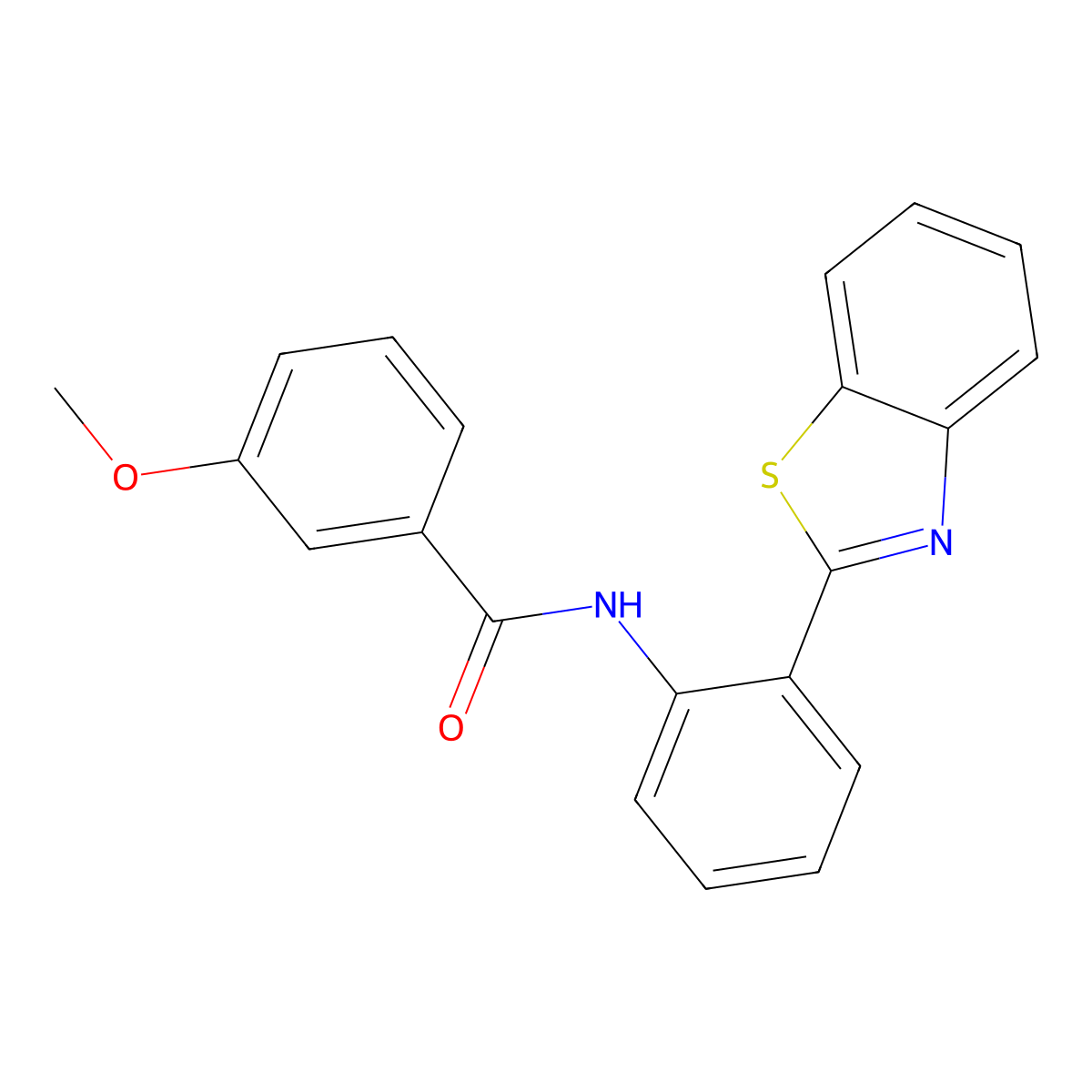 N-[2-(1,3-benzothiazol-2-yl)phenyl]-3-methoxybenzamide molecular structure, CAS 303796-73-8