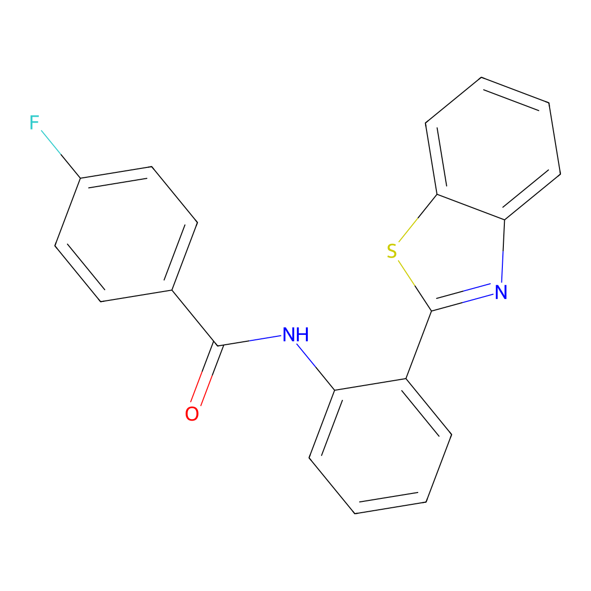 N-[2-(1,3-benzothiazol-2-yl)phenyl]-4-fluorobenzamide molecular structure, CAS 303796-74-9
