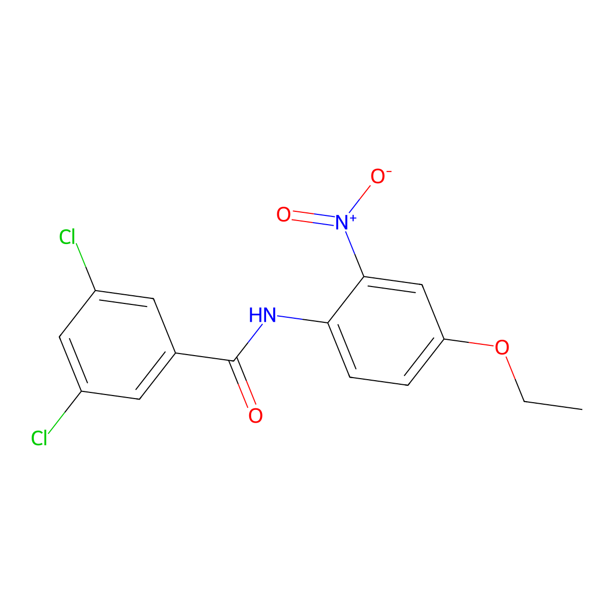 3,5-dichloro-N-(4-ethoxy-2-nitrophenyl)benzamide molecular structure, CAS 303796-77-2