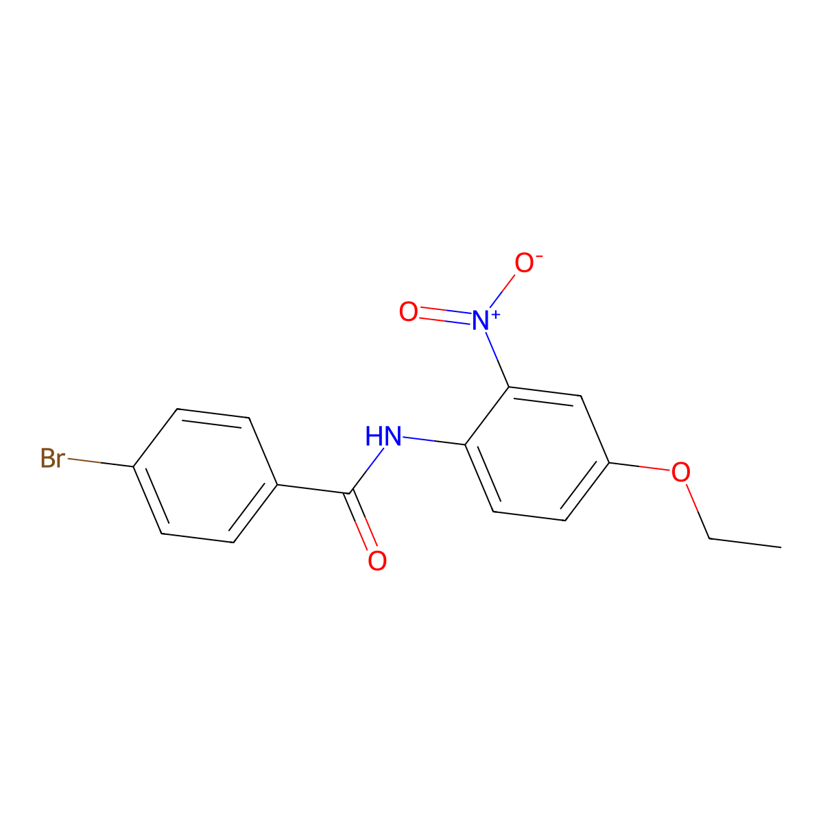 4-bromo-N-(4-ethoxy-2-nitrophenyl)benzamide molecular structure, CAS 303796-78-3