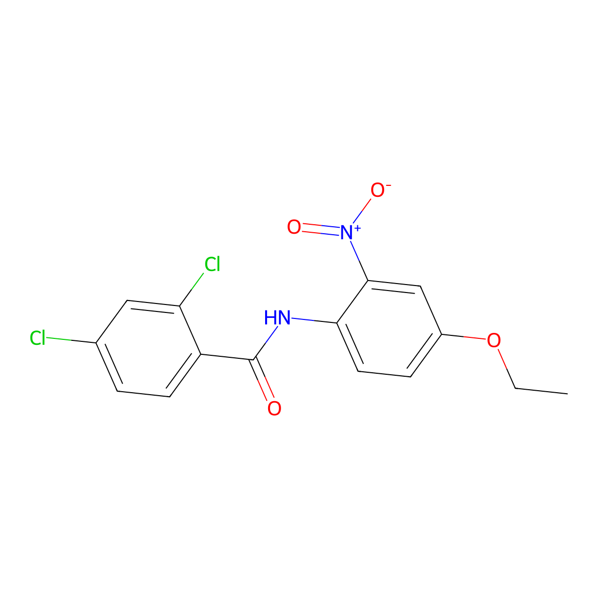 2,4-dichloro-N-(4-ethoxy-2-nitrophenyl)benzamide molecular structure, CAS 303796-79-4