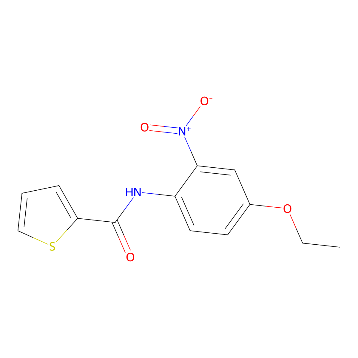 N-(4-ethoxy-2-nitrophenyl)thiophene-2-carboxamide molecular structure, CAS 303796-81-8