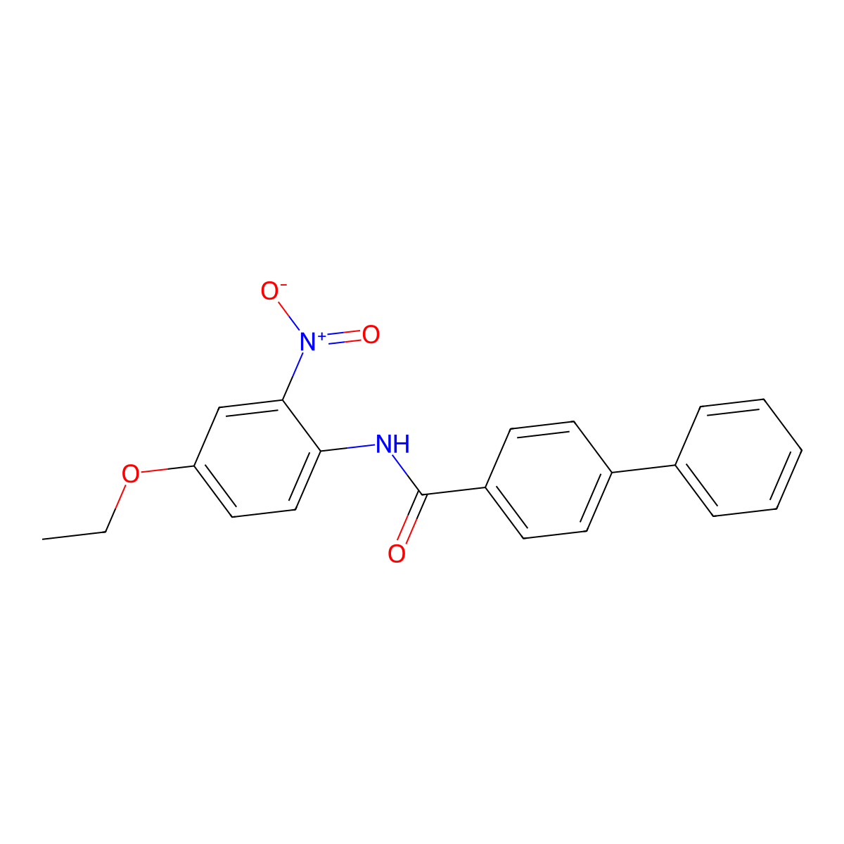 N-(4-ethoxy-2-nitrophenyl)-[1,1'-biphenyl]-4-carboxamide molecular structure, CAS 303796-99-8