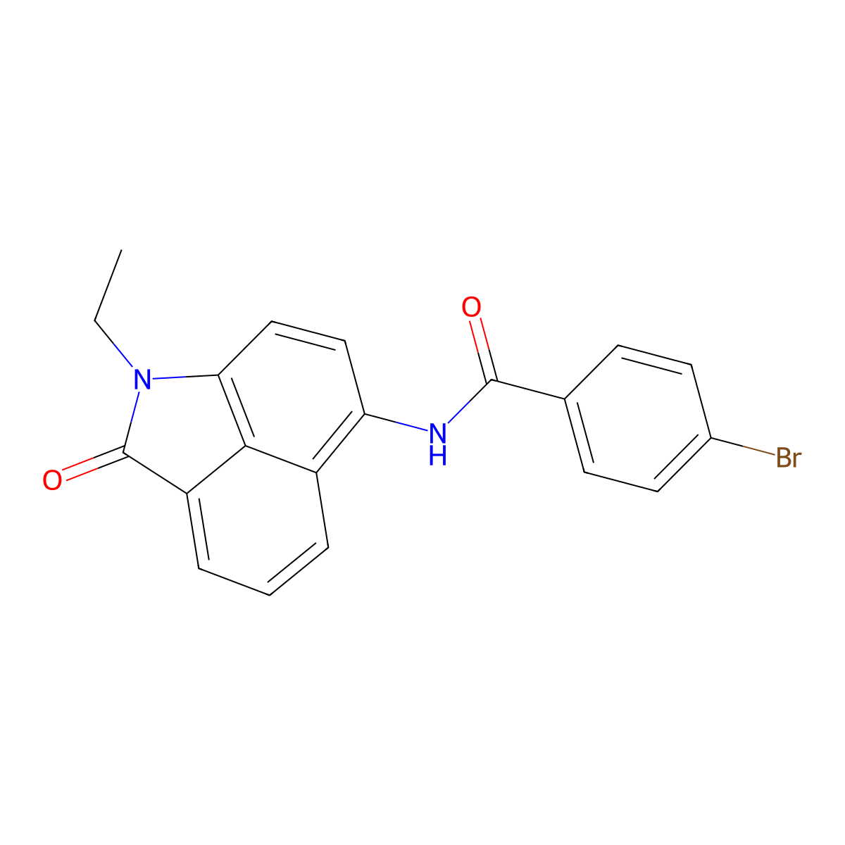 4-bromo-N-(1-ethyl-2-oxo-1,2-dihydrobenzo[cd]indol-6-yl)benzamide molecular structure, CAS 303797-05-9