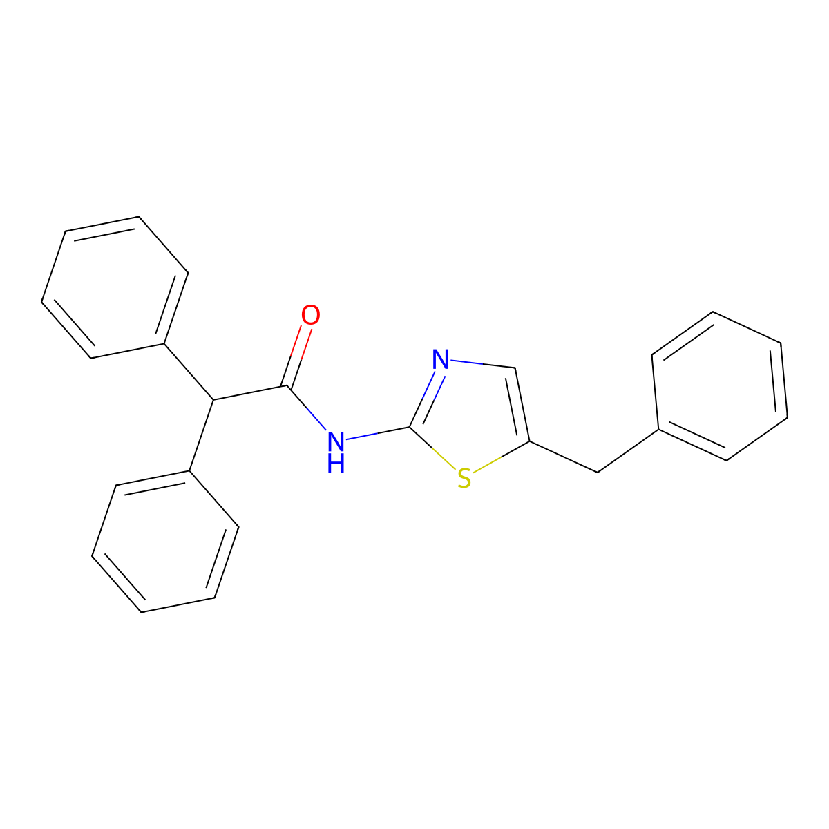 N-(5-benzyl-1,3-thiazol-2-yl)-2,2-diphenylacetamide molecular structure, CAS 303797-71-9