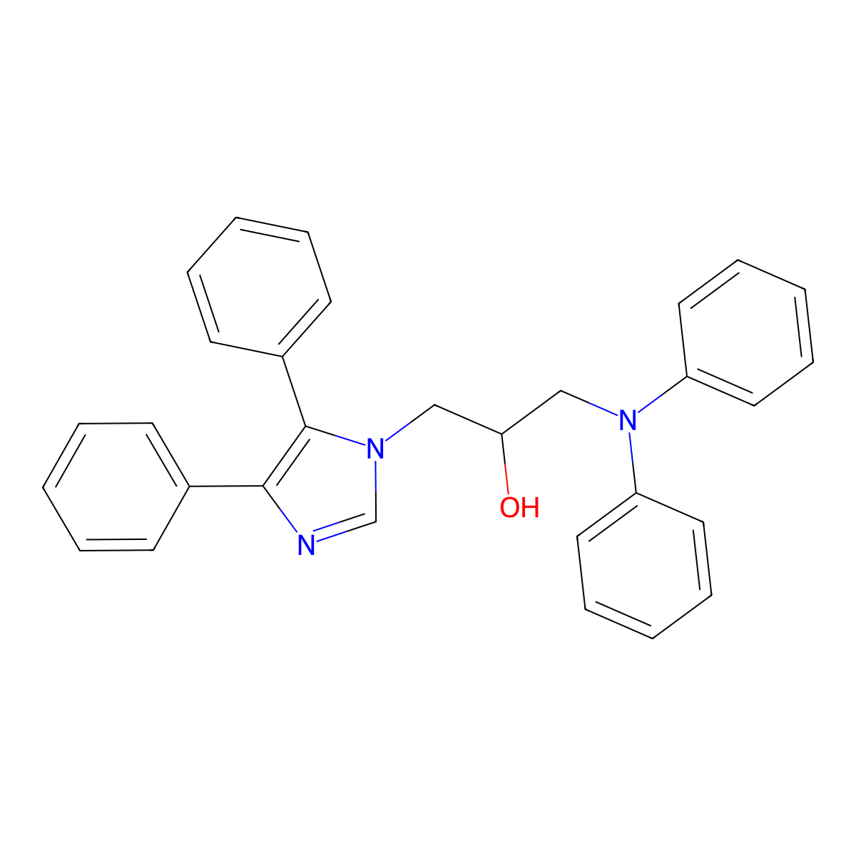 1-Diphenylamino-3-(4,5-diphenyl-imidazol-1-yl)-propan-2-ol molecular structure, CAS 303798-15-4