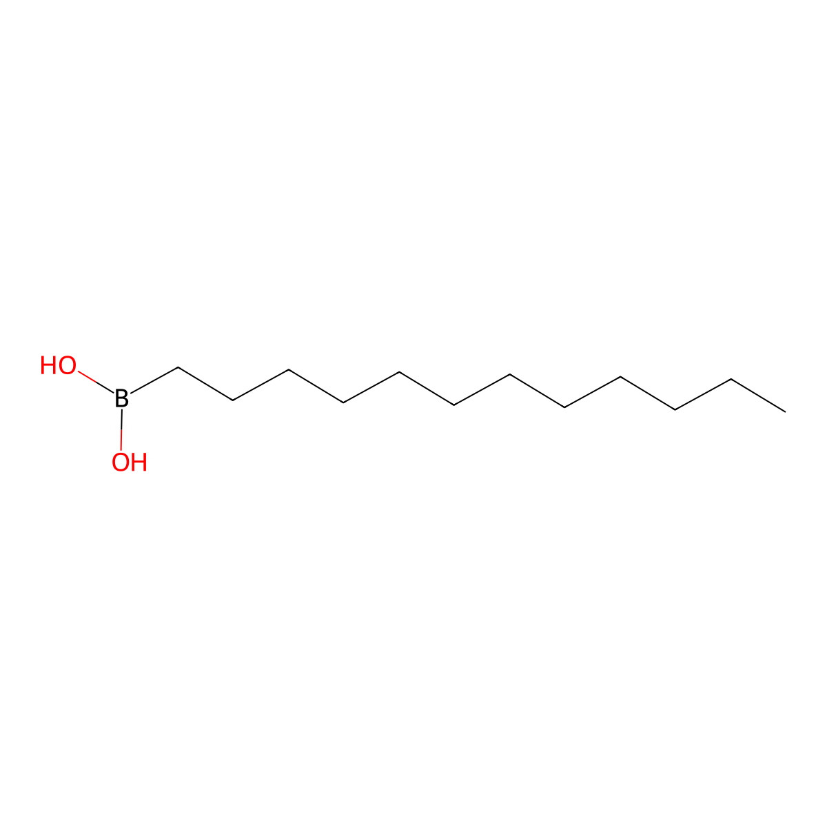 n-Dodecylboronic acid molecular structure, CAS 3038-79-7