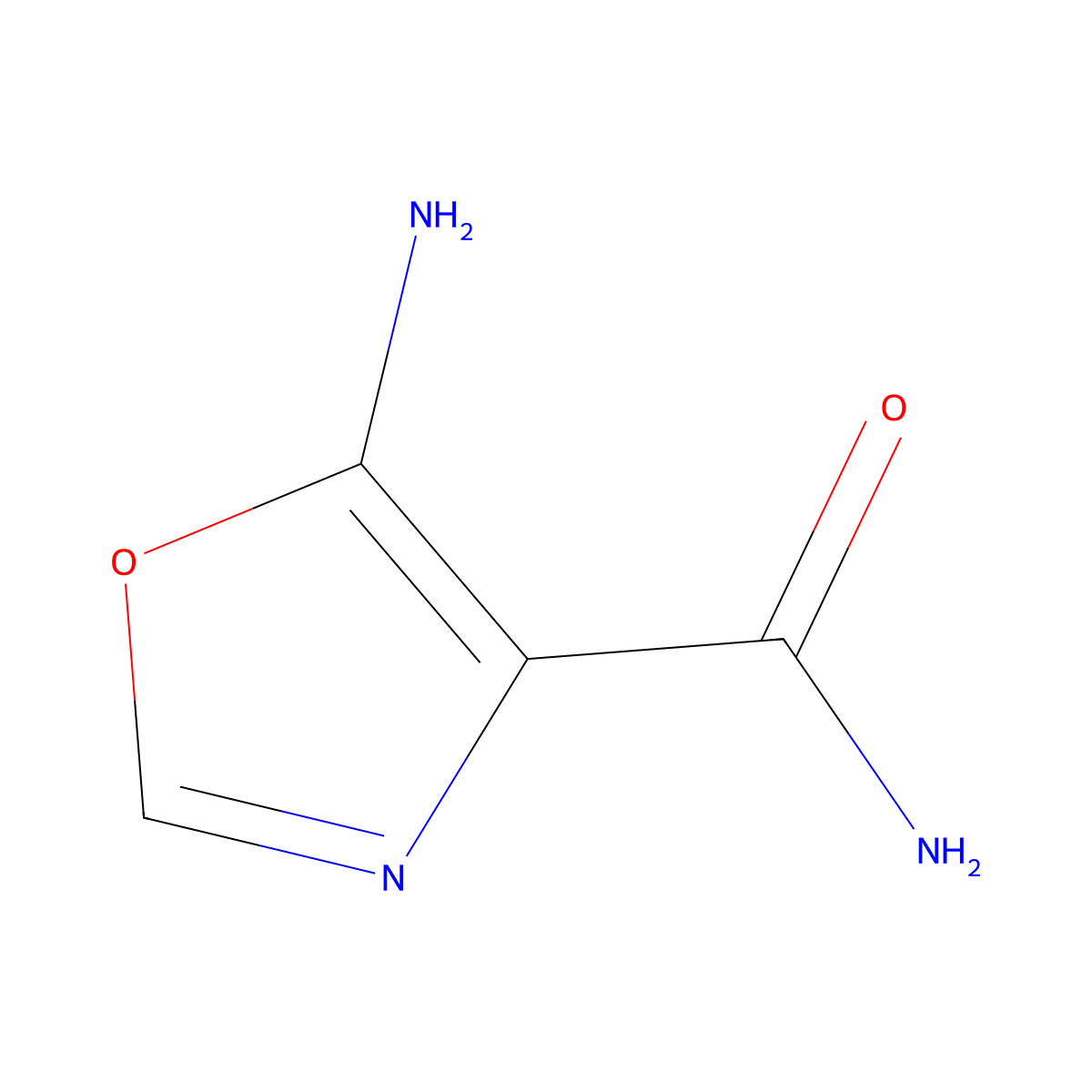5-Amino-1,3-oxazole-4-carboxamide molecular structure, CAS 30380-27-9