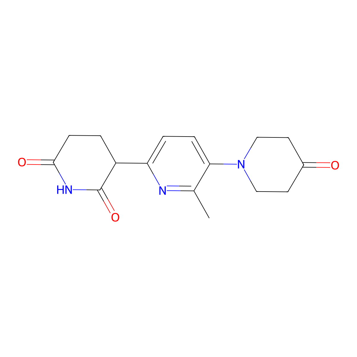 3-(6-Methyl-5-(4-oxopiperidin-1-yl)pyridin-2-yl)piperidine-2,6-dione molecular structure, CAS 3038254-30-4