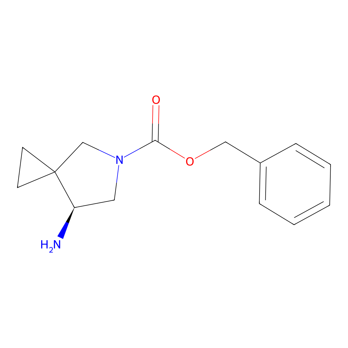 (S)-7-Amino-5-azaspiro[2.4]heptane-5-carboxylic acid benzyl ester molecular structure, CAS 3038479-94-3