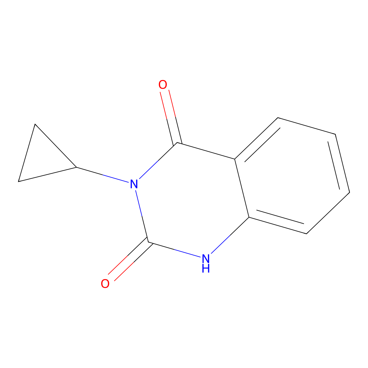 3-cyclopropyl-1H-quinazoline-2,4-dione molecular structure, CAS 30385-94-5