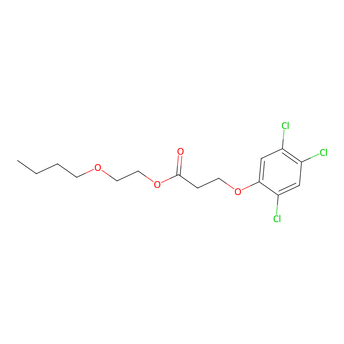Propanoic acid, 3-(2,4,5-trichlorophenoxy)-, 2-butoxyethyl ester molecular structure, CAS 30387-70-3