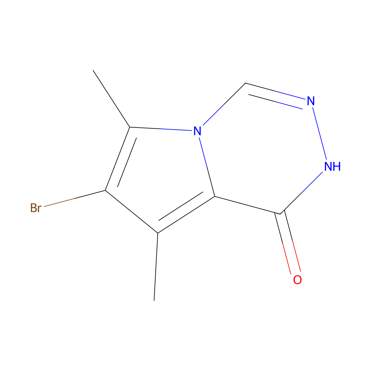 7-bromo-6,8-dimethylpyrrolo[1,2-d][1,2,4]triazin-1(2H)-one molecular structure, CAS 3038769-67-1