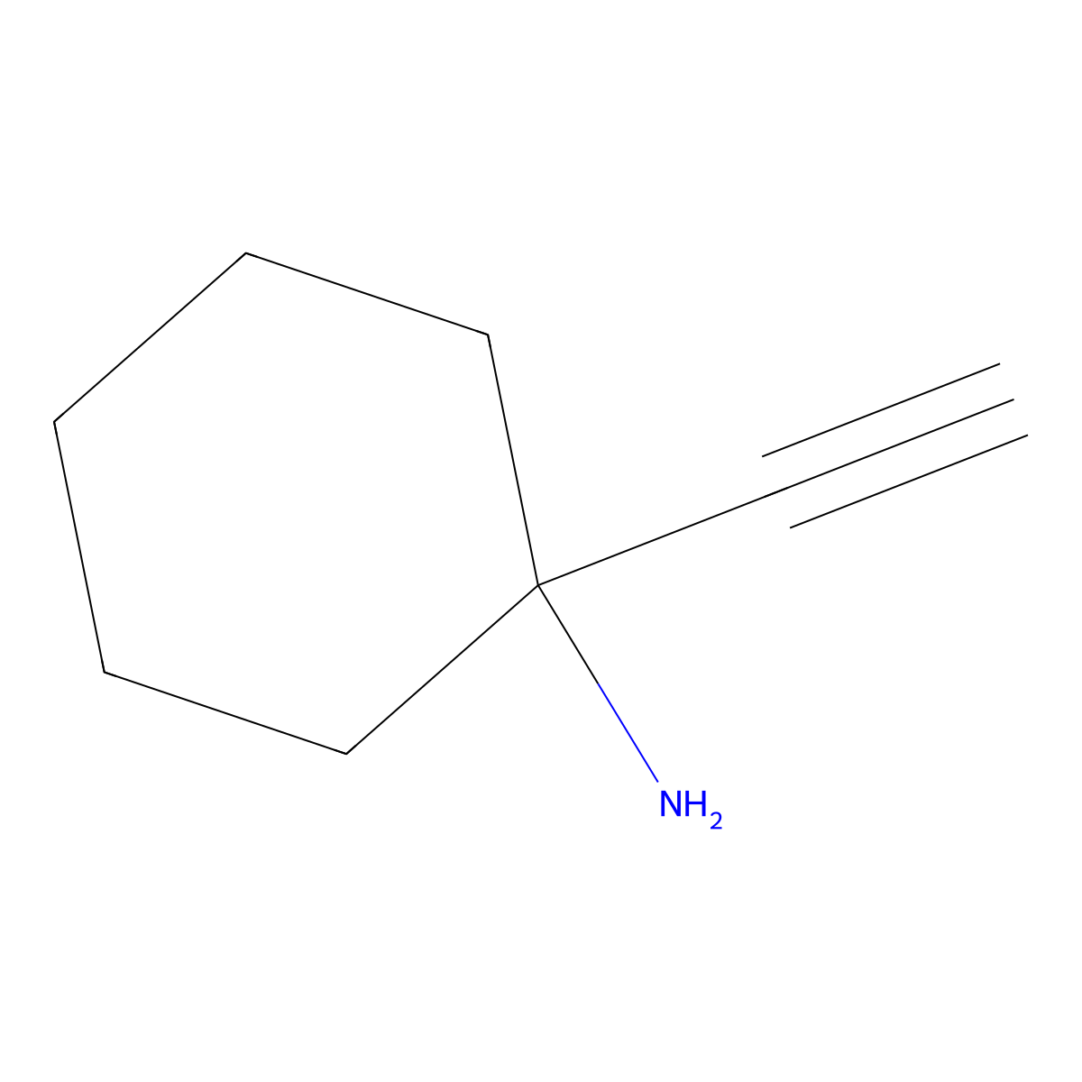 1-Ethynylcyclohexylamine molecular structure, CAS 30389-18-5