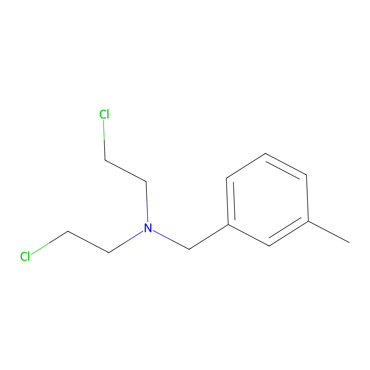 1,3-Xylyl-di-(2-chloroethyl)amine molecular structure, CAS 30389-86-7