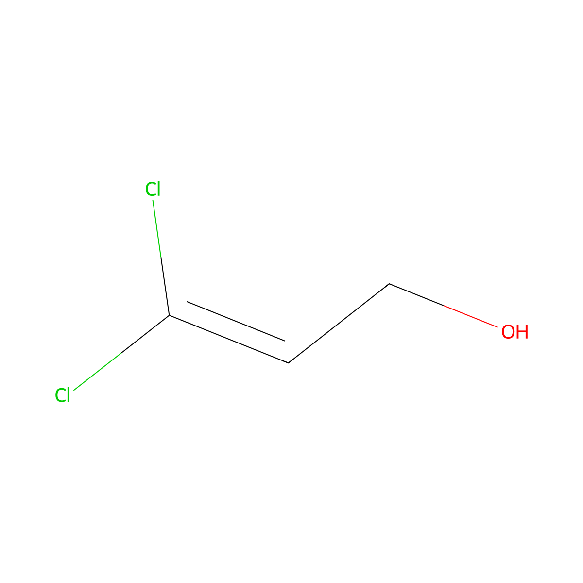 3,3-Dichloroprop-2-en-1-ol molecular structure, CAS 3039-55-2
