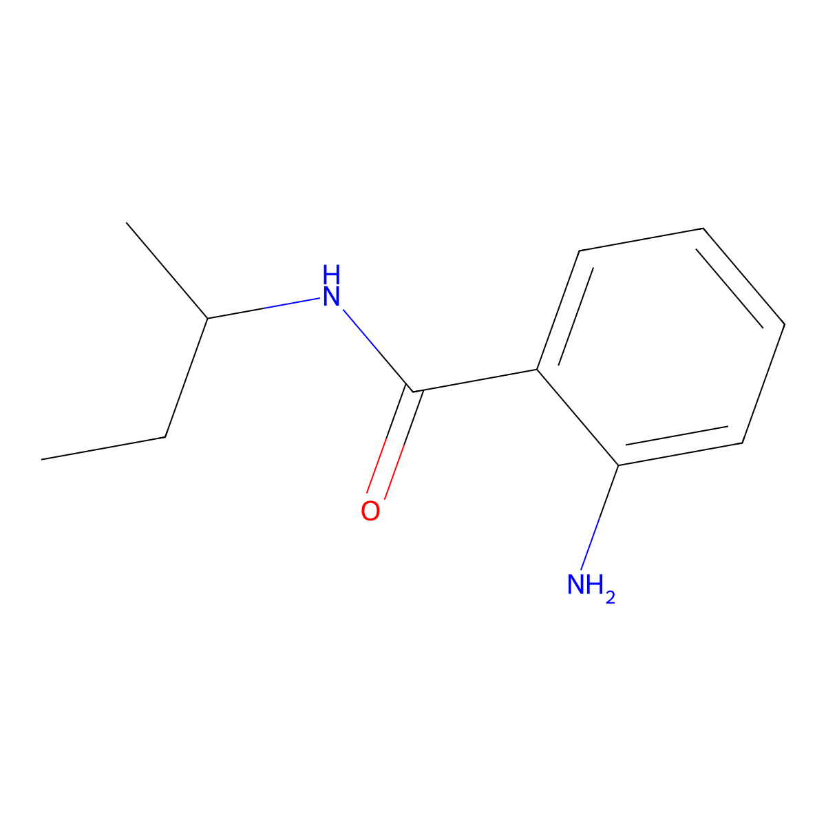 2-Amino-N-(butan-2-yl)benzamide molecular structure, CAS 30391-87-8