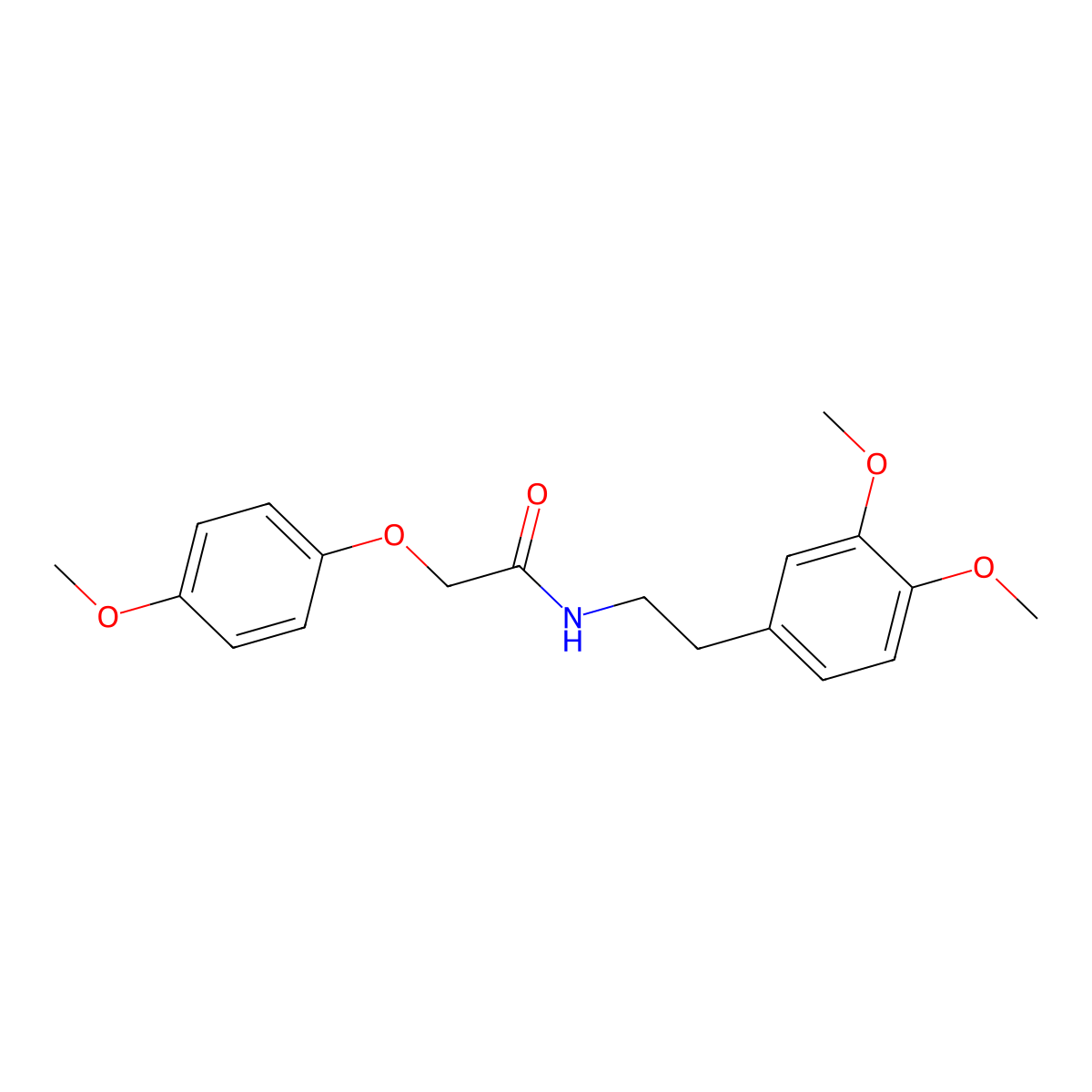N-[2-(3,4-dimethoxyphenyl)ethyl]-2-(4-methoxyphenoxy)acetamide molecular structure, CAS 303971-52-0