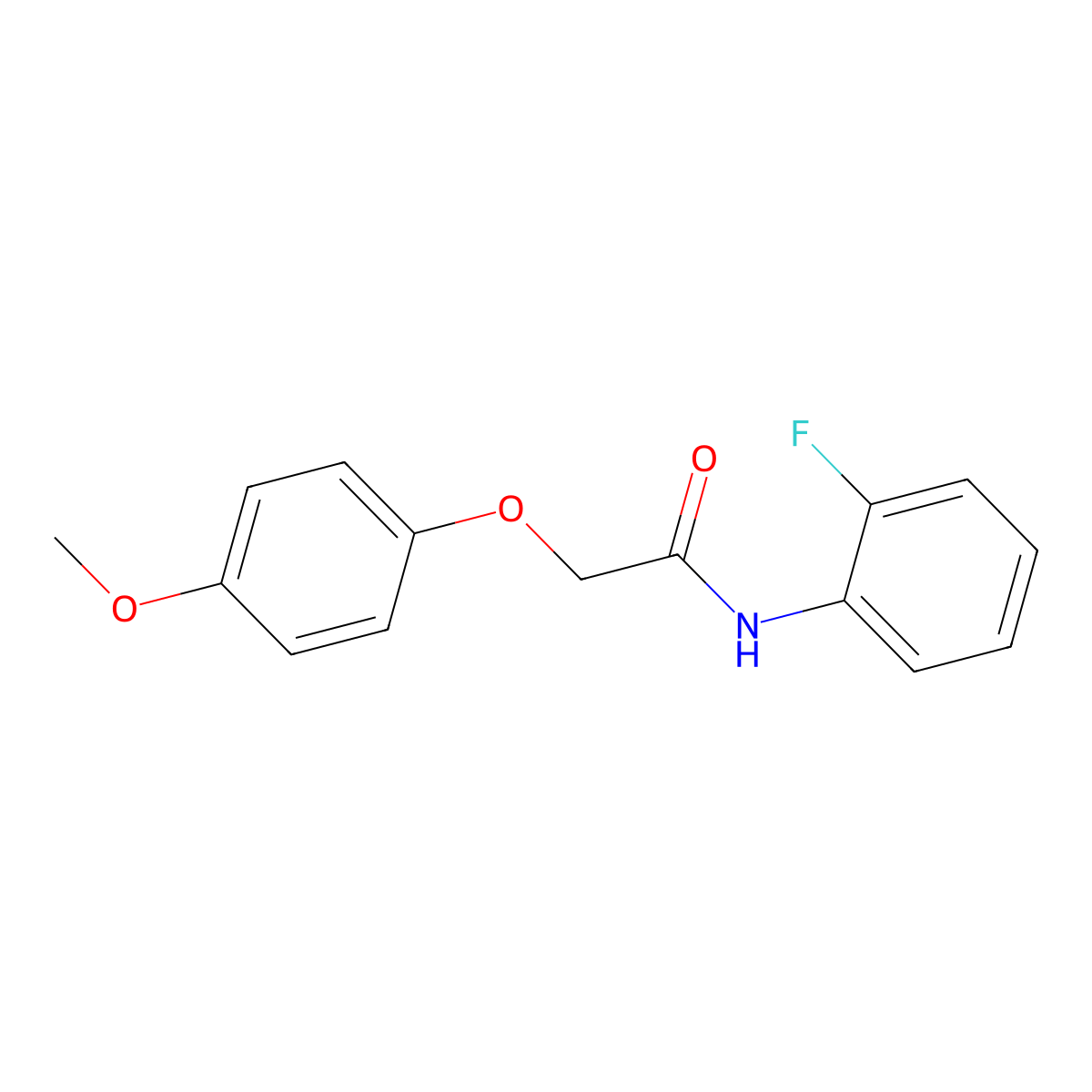 N-(2-fluorophenyl)-2-(4-methoxyphenoxy)acetamide molecular structure, CAS 303971-54-2