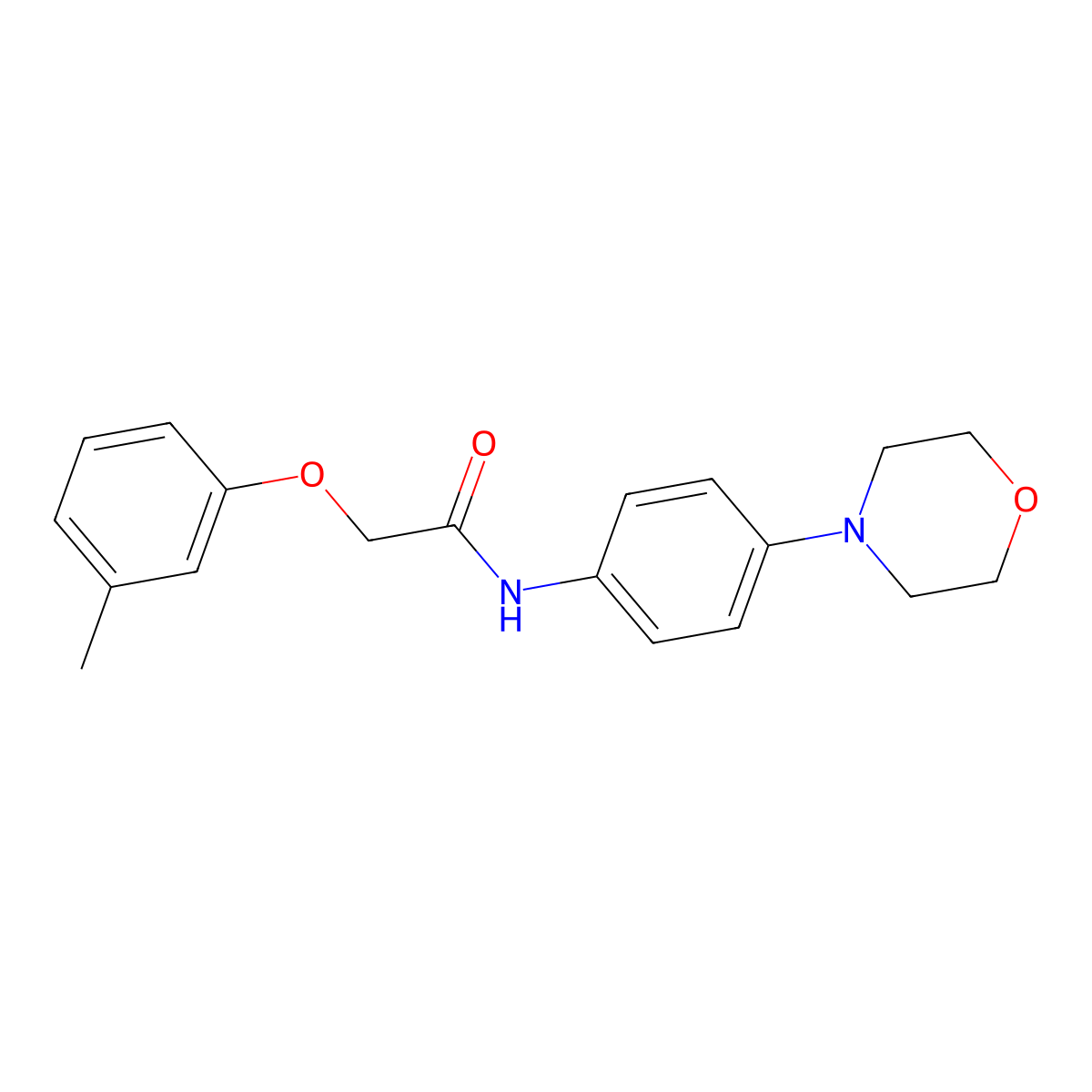 2-(3-methylphenoxy)-N-(4-morpholin-4-ylphenyl)acetamide molecular structure, CAS 303971-64-4