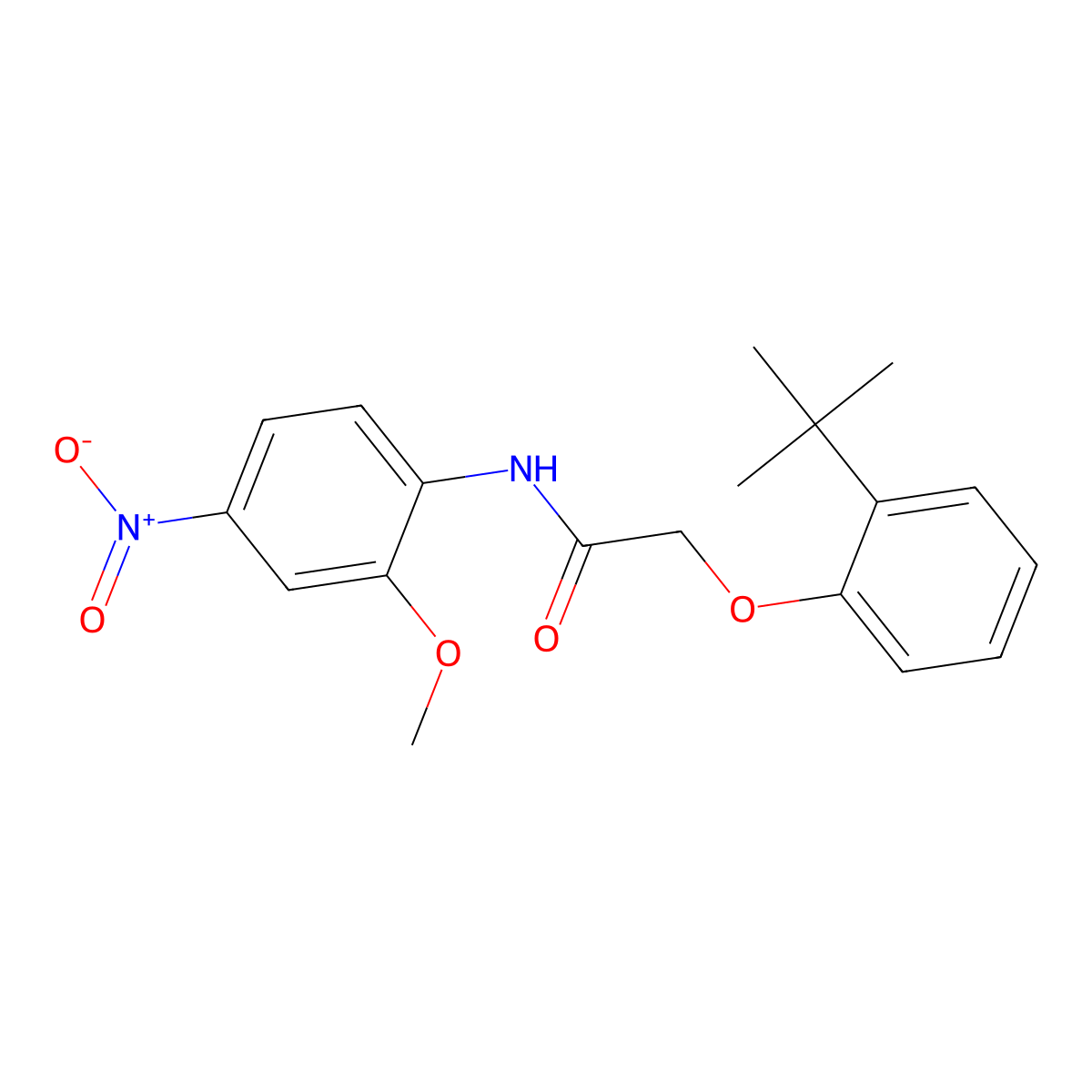 2-(2-tert-butylphenoxy)-N-{4-nitro-2-methoxyphenyl}acetamide molecular structure, CAS 303971-72-4