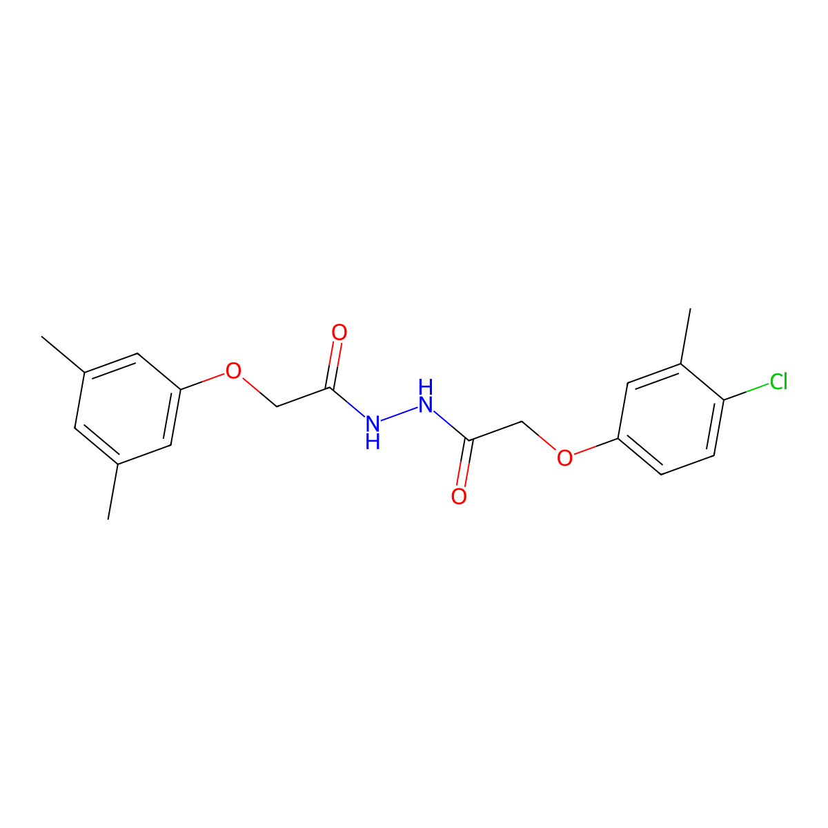 2-(4-chloro-3-methylphenoxy)-N'-[(3,5-dimethylphenoxy)acetyl]acetohydrazide molecular structure, CAS 303971-76-8