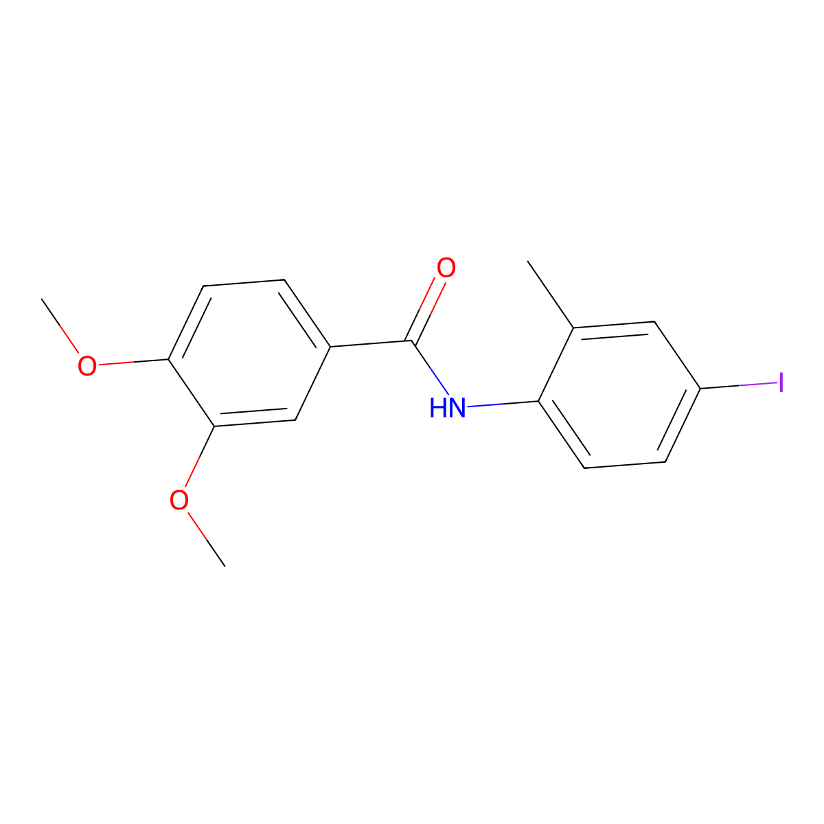 N-(4-iodo-2-methylphenyl)-3,4-dimethoxybenzamide molecular structure, CAS 303971-86-0