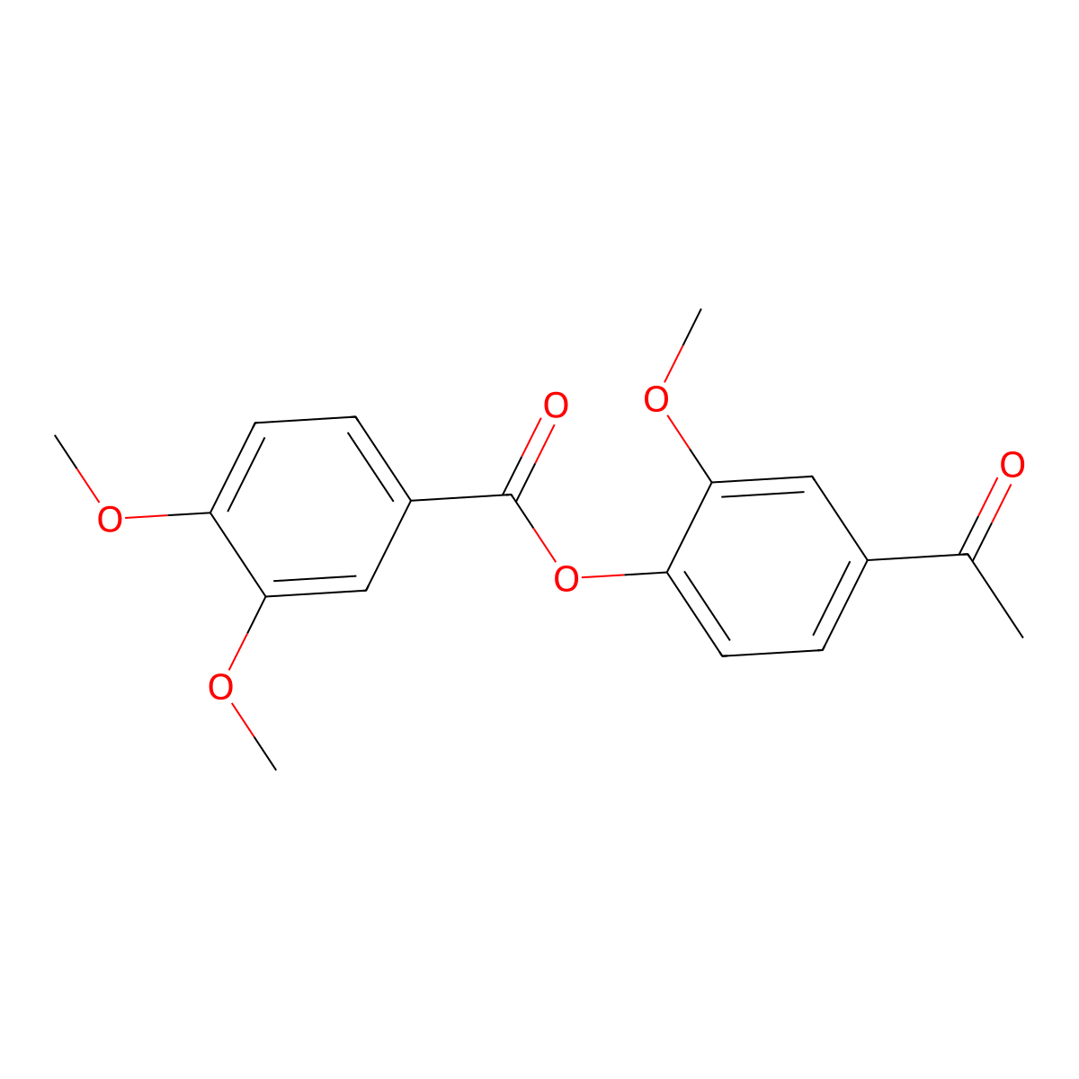 4-Acetyl-2-methoxyphenyl 3,4-dimethoxybenzoate molecular structure, CAS 303971-98-4