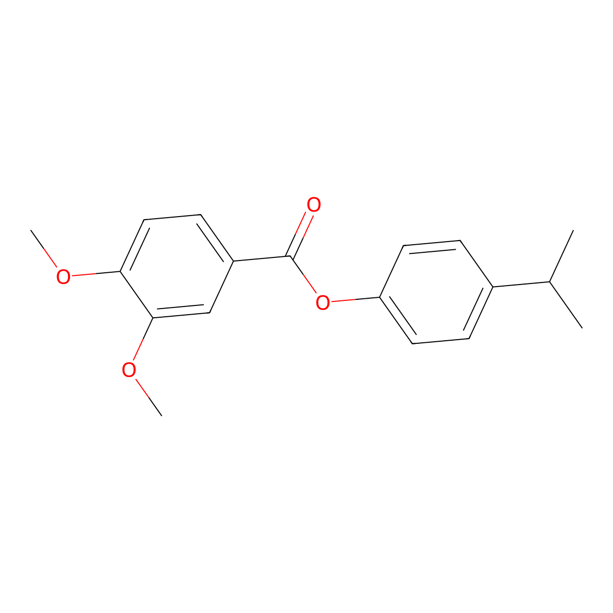 4-Isopropylphenyl 3,4-dimethoxybenzoate molecular structure, CAS 303972-01-2